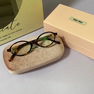 Miu Miu Tortoiseshell Round Glasses